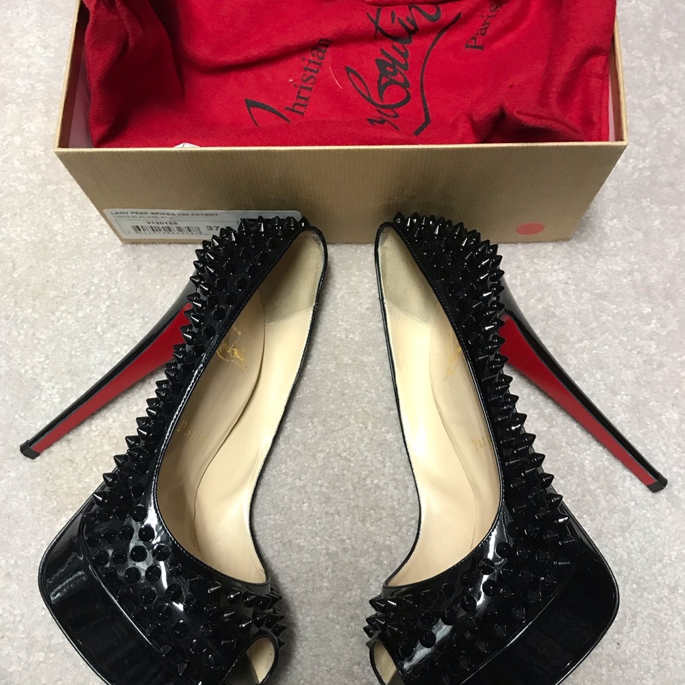 Christian Louboutin Lady Peep Spikes